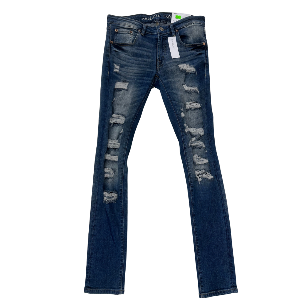 PANTALÓN CABALLERO AMERICAN EAGLE MEZCLILLA RASGADO