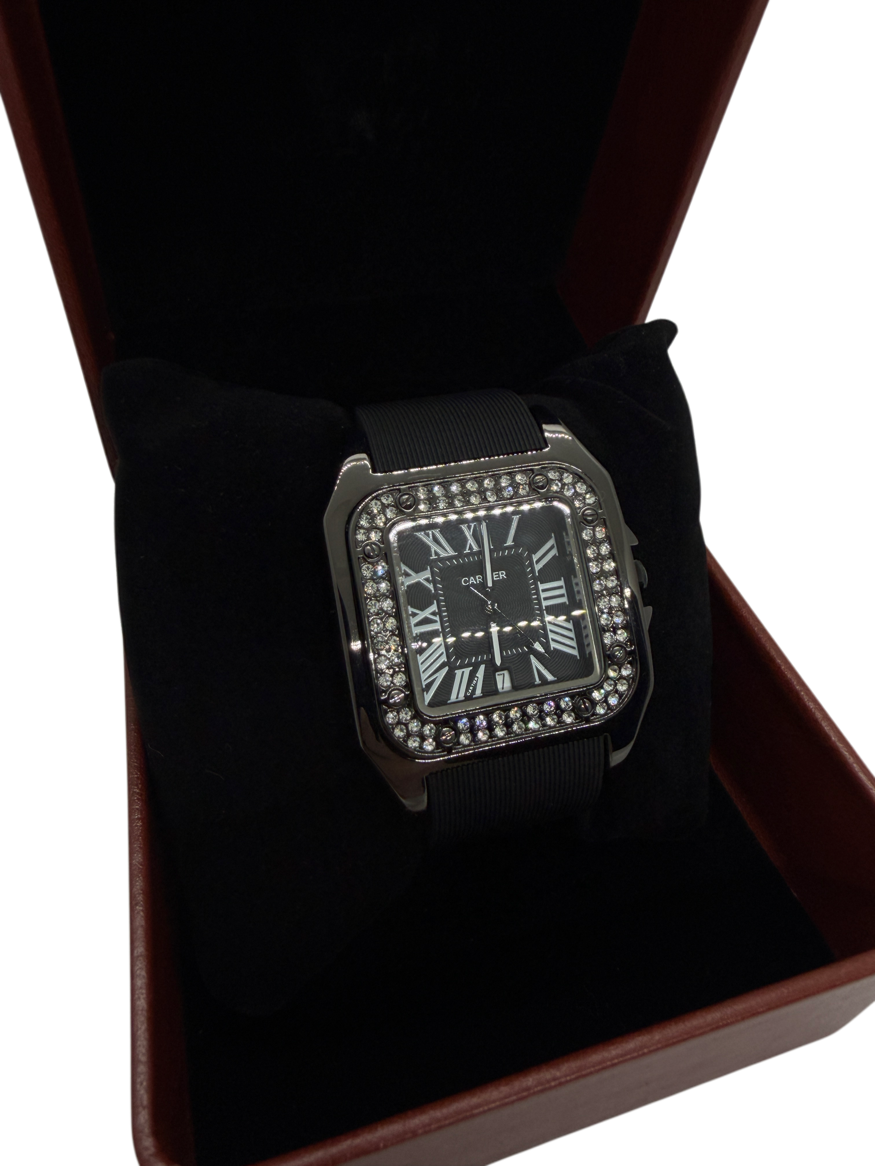 RELOJ CARTIER SANTOS “NEGRO DIAMANTES”