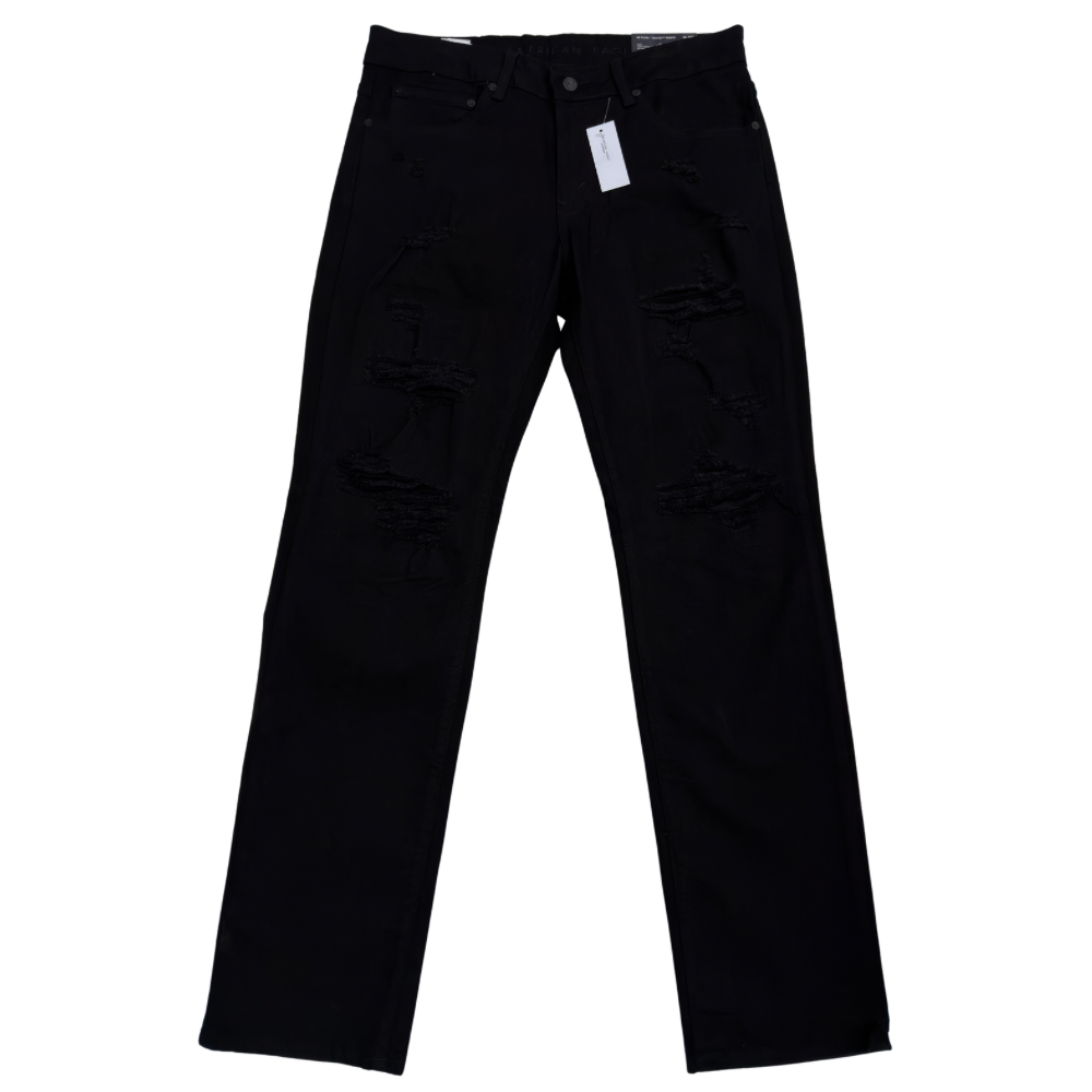 PANTALÓN AMERICAN EAGLE NEGRO RASGADO