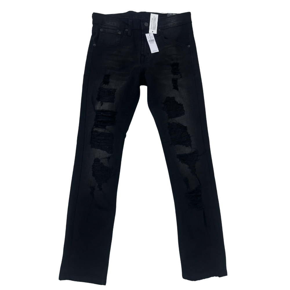 PANTALÓN CABALLERO AMERICAN EAGLE GRIS RASGADO