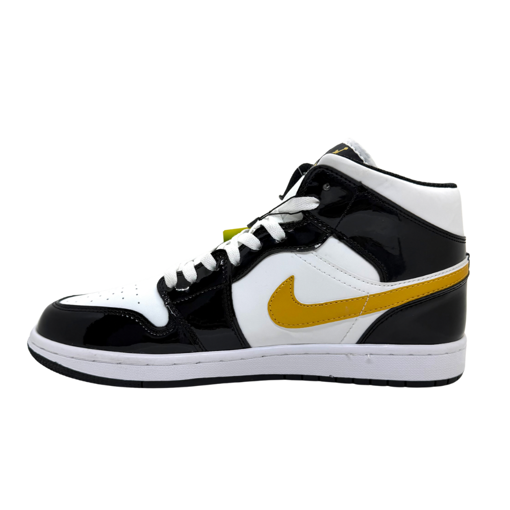 TENIS JORDAN 1 MID "PATENT METALLIC GOLD"