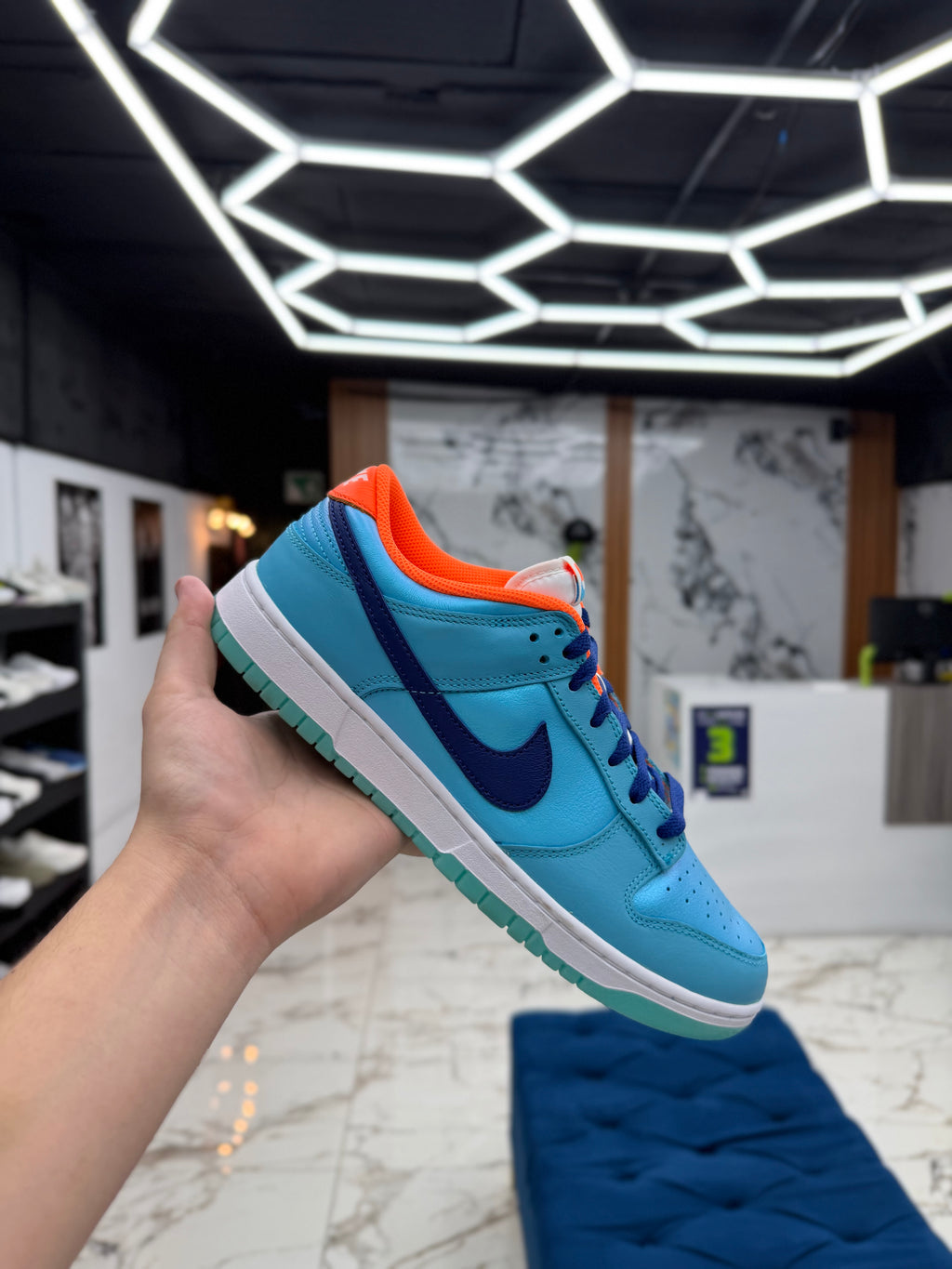 TENI NIKE DUNK LOW SE “BALTIC BLUE TOTAL ORANGE”OG