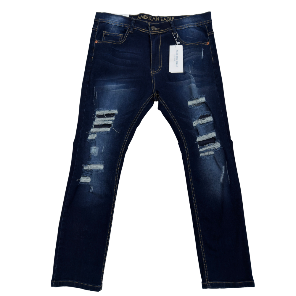 PANTALÓN CABALLERO AMERICAN EAGLE MEZCLILLA RASGADO