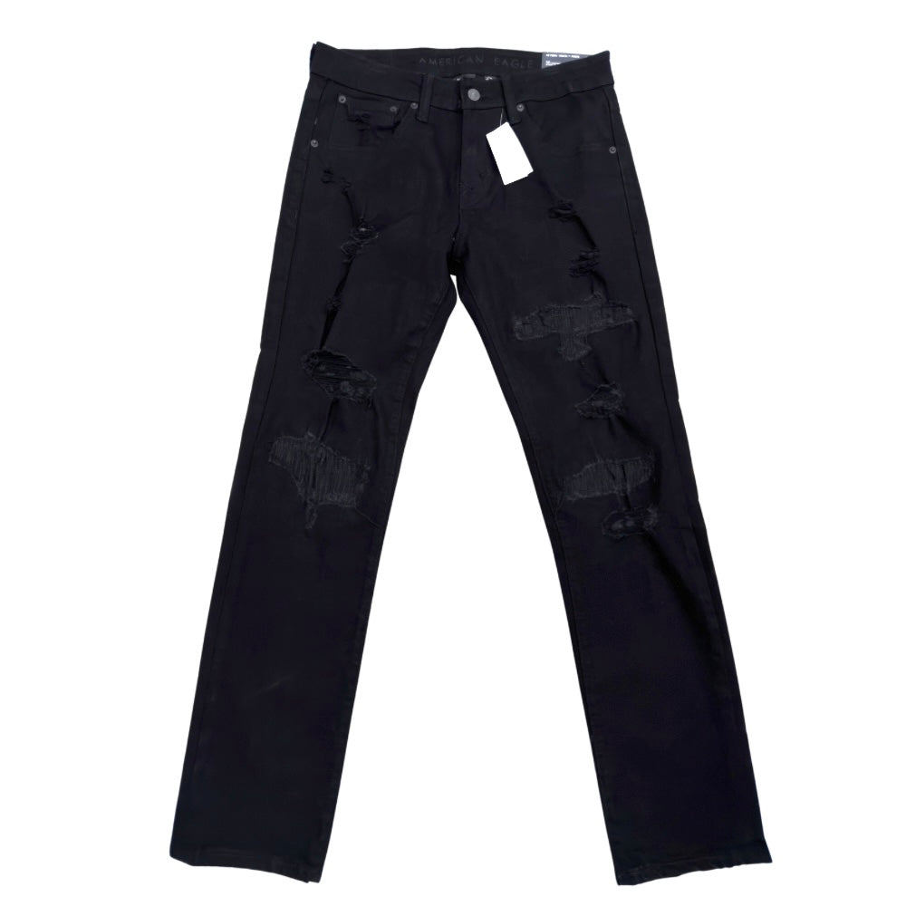 PANTALÓN CABALLERO AMERICAN EAGLE NEGRO RASGADO