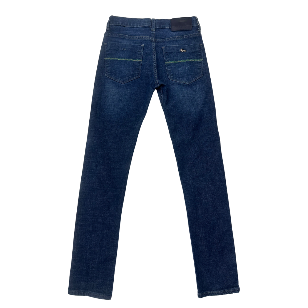PANTALÓN CABALLERO LACOSTE MEZCLILLA LISO