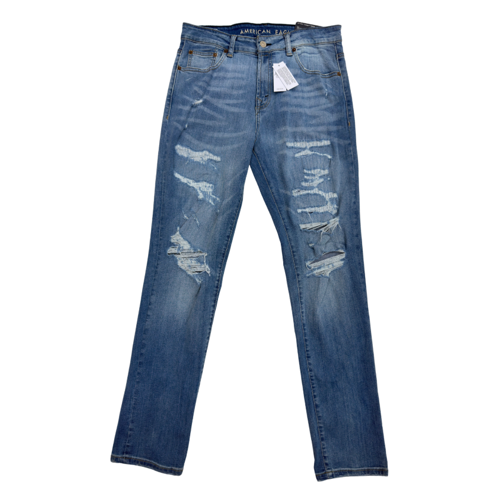 PANTALÓN CABALLERO AMERICAN EAGLE MEZCLILLA RASGADO DESLAVADO
