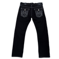 PANTALÓN CABALLERO TRUE RELIGION NEGRO DETALLES BLANCOS