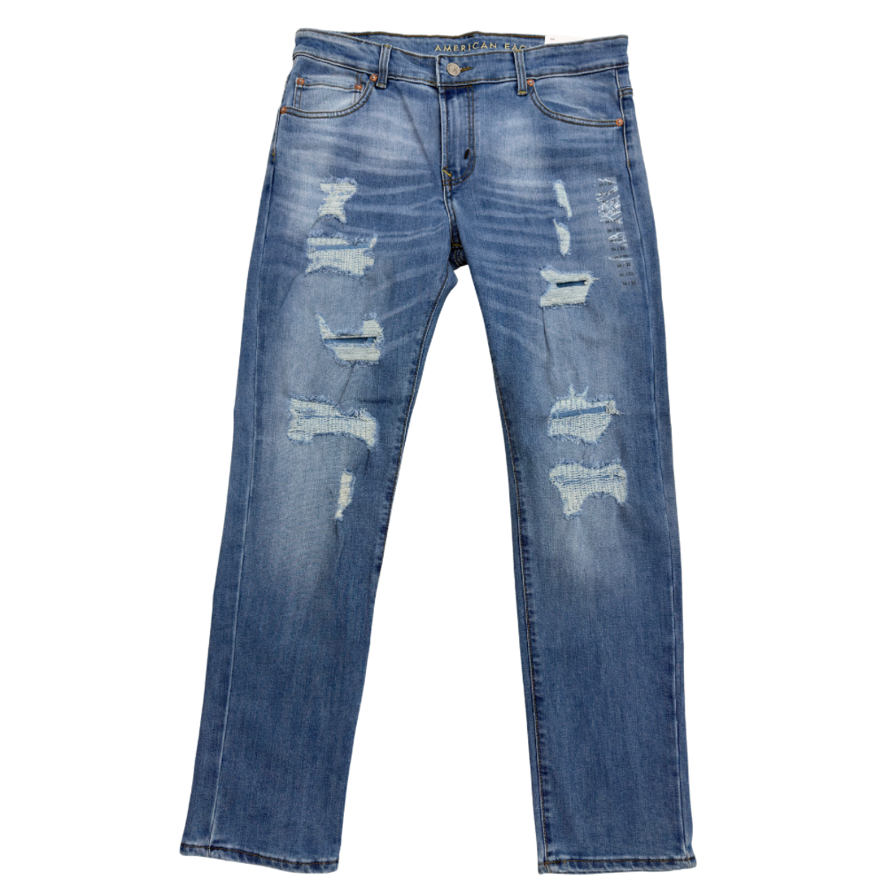 PANTALÓN CABALLERO AMERICAN EAGLE RASGADO MEZCLILLA