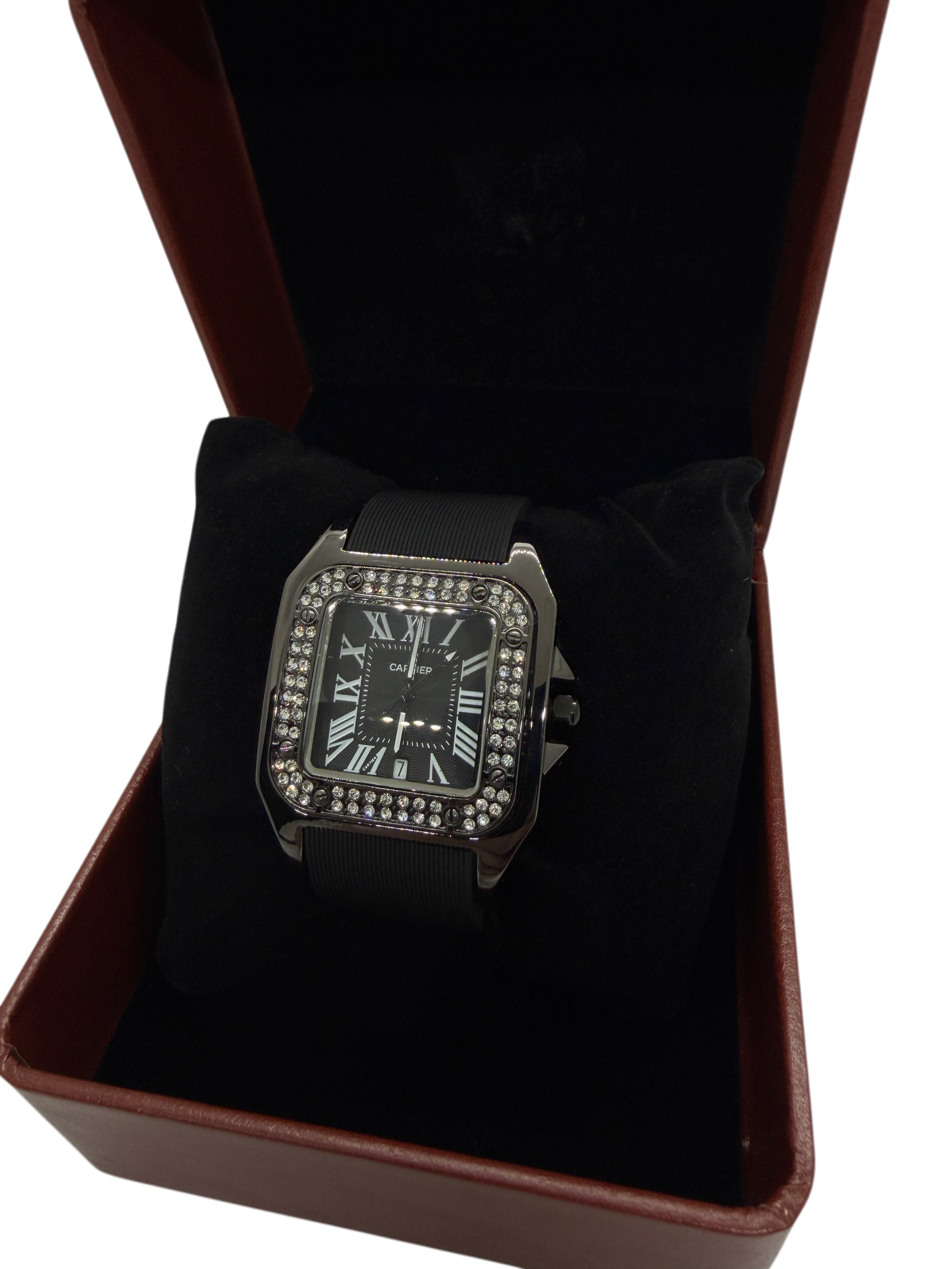 RELOJ CARTIER SANTOS “NEGRO DIAMANTES”
