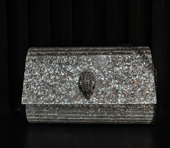 BOLSA KURT GEIGER "PLATEADA SWAROVSKI" ORIGINAL