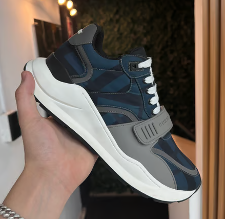 TENIS BURBERRY "RAMSEY CUADROS AZUL"