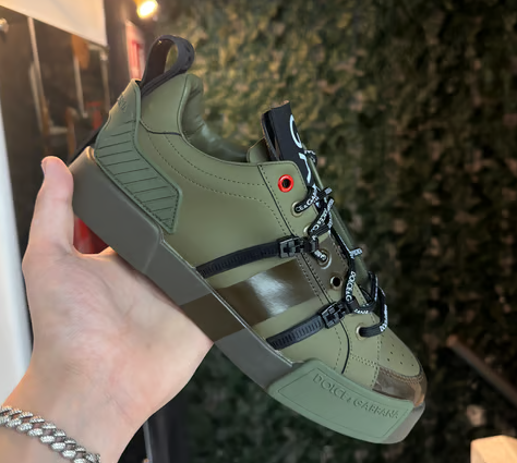 TENIS DOLCE & GABBANA PORTOFINO "CORREA VERDE CAMUFLAJE"