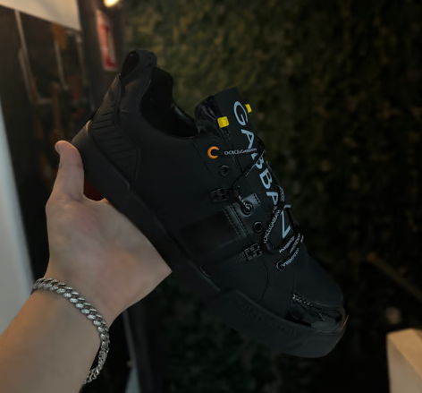 TENIS DOLCE & GABBANA PORTOFINO "CORREA NEGROS"