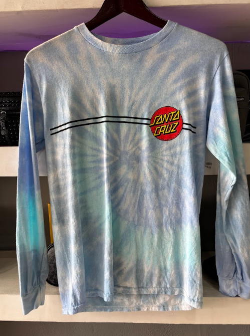 PLAYERA SANTA CRUZ "CLASSIC DOT AZUL TIE-DYE"