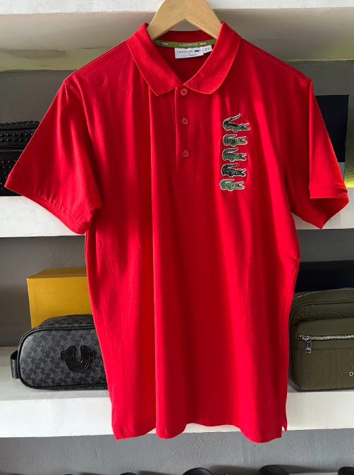 POLO LACOSTE "ROJO 5 COCODRILOS"