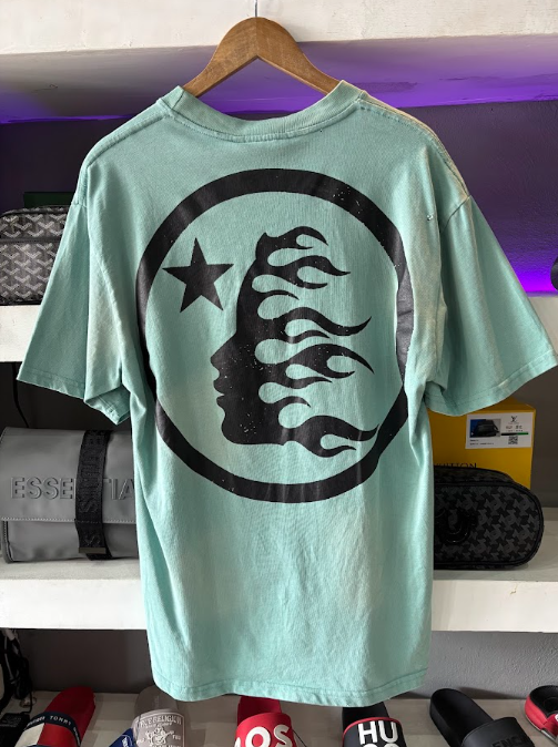 PLAYERA HELLSTAR "VERDE MENTA DESLAVADO"