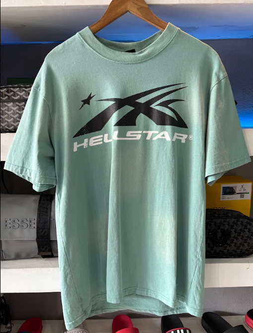PLAYERA HELLSTAR "VERDE MENTA DESLAVADO"
