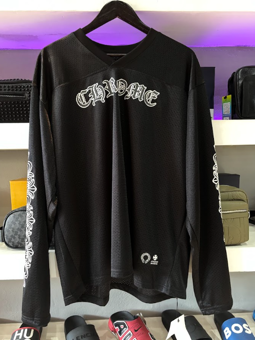 JERSEY CHROME HEARTS "NEGRA/BLANCO"