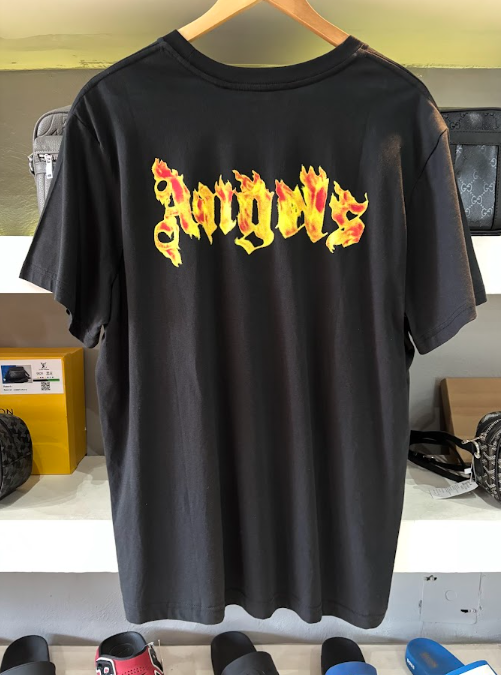 PLAYERA PALM ANGELS "NEGRA PALM FLAMES"