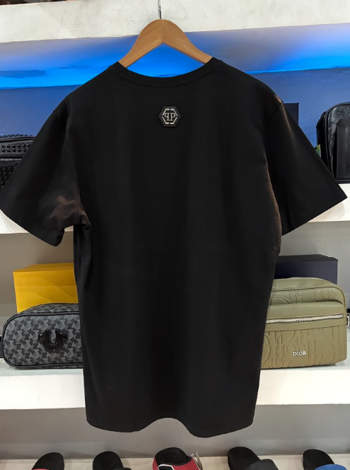 PLAYERA PHILIPP PLEIN "NEGRA CALAVERA MARIPOSA"