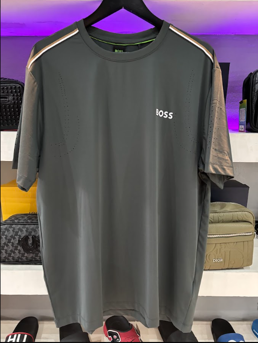 PLAYERA BOSS "DEPORTIVA GRIS OSCURO"