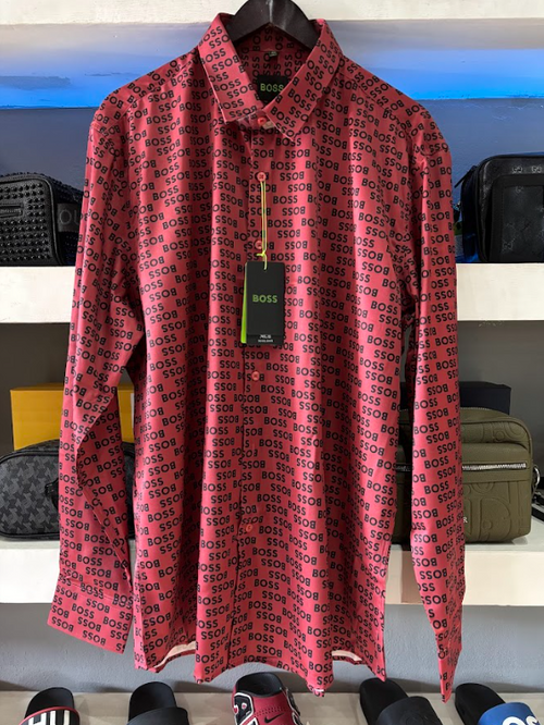 CAMISA BOSS "ROJO MONOGRAMA"