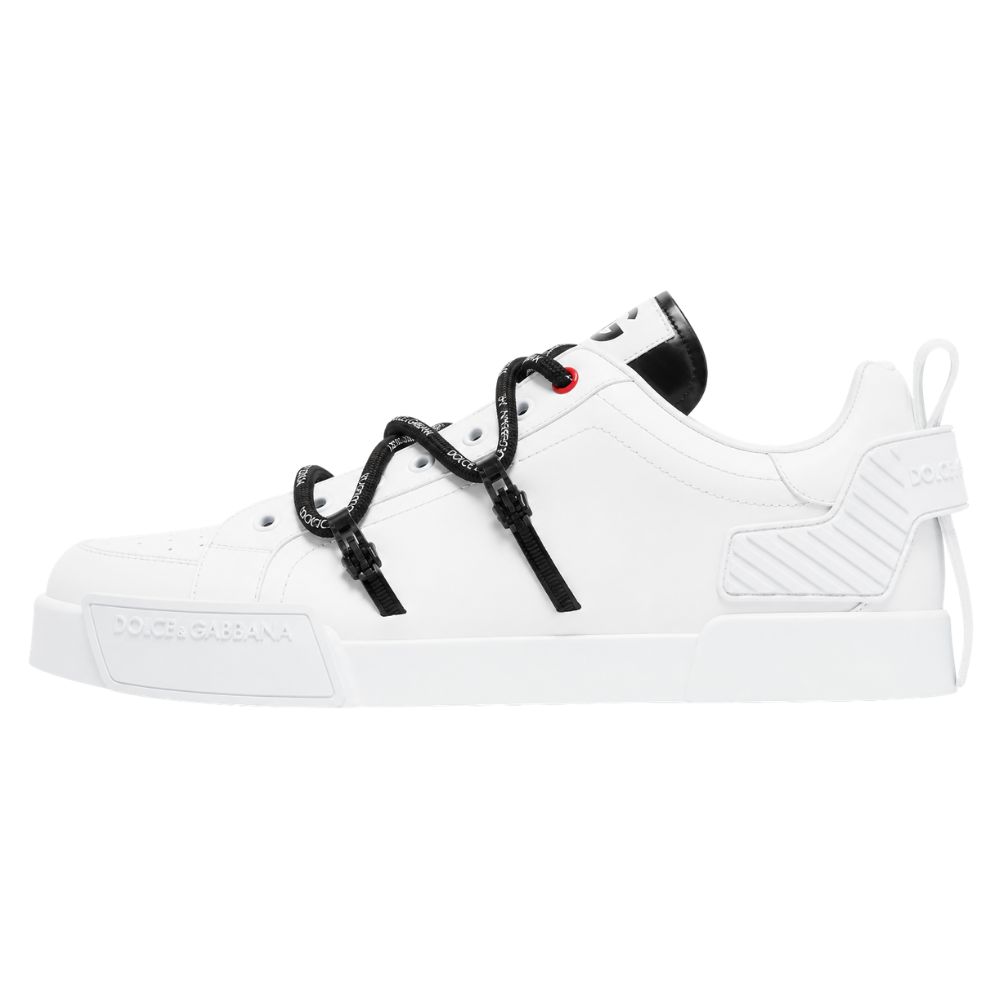 TENIS DOLCE & GABBANA PORTOFINO "CORREA BLANCO NEGRO"