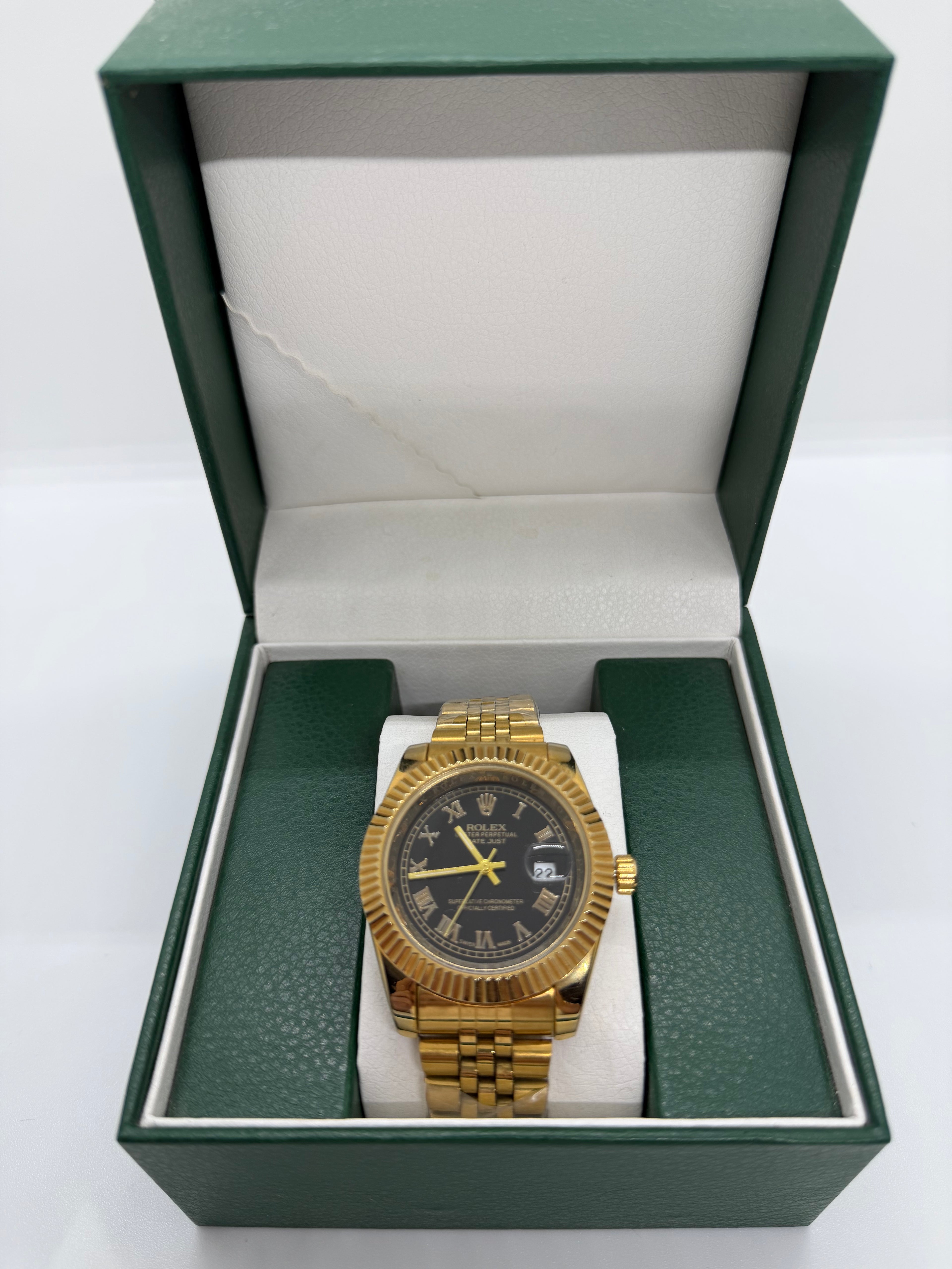 RELOJ ROLEX "DATEJUST DORADO/NEGRO"