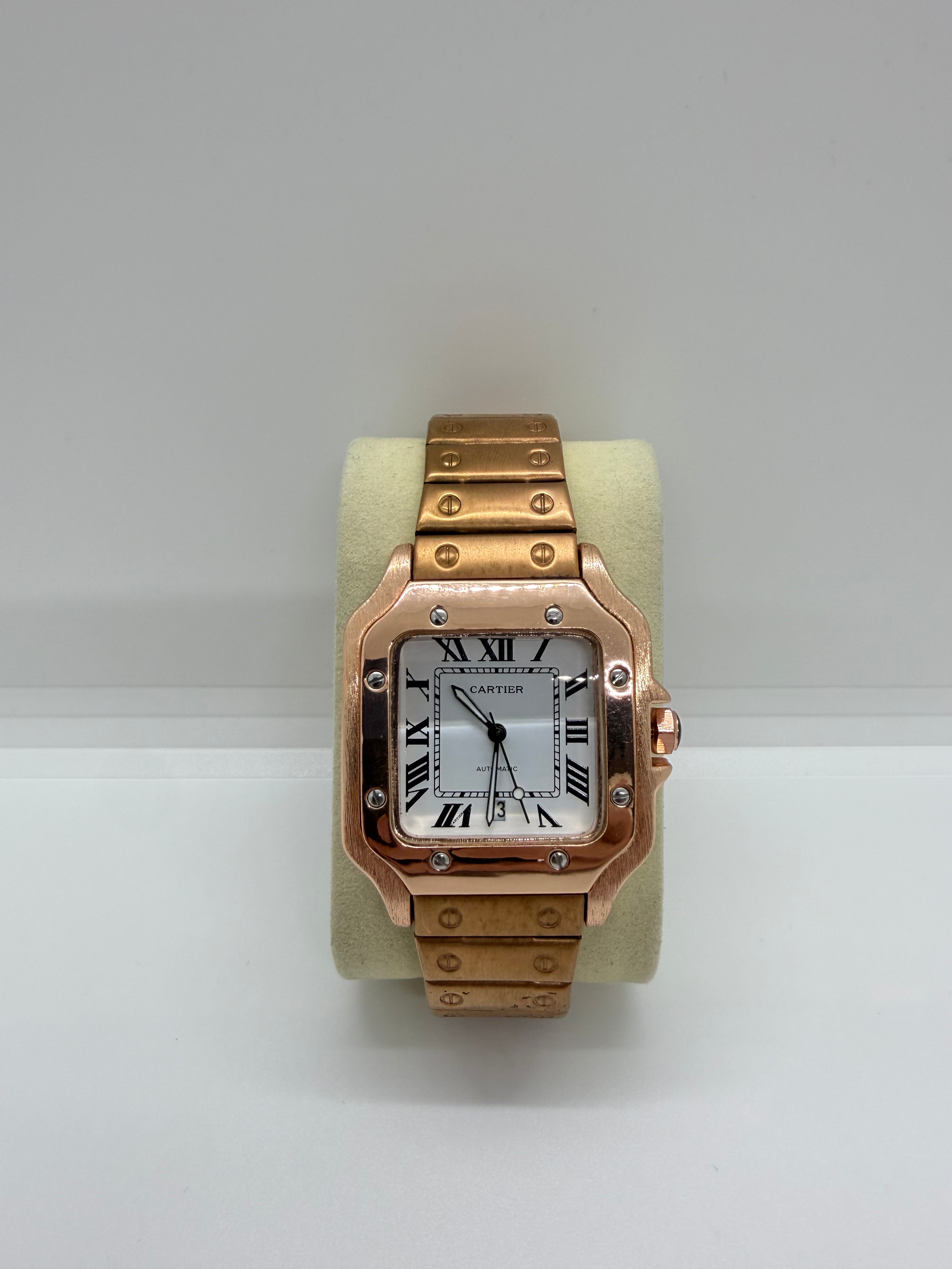 RELOJ CARTIER "SANTOS ORO ROSADO"
