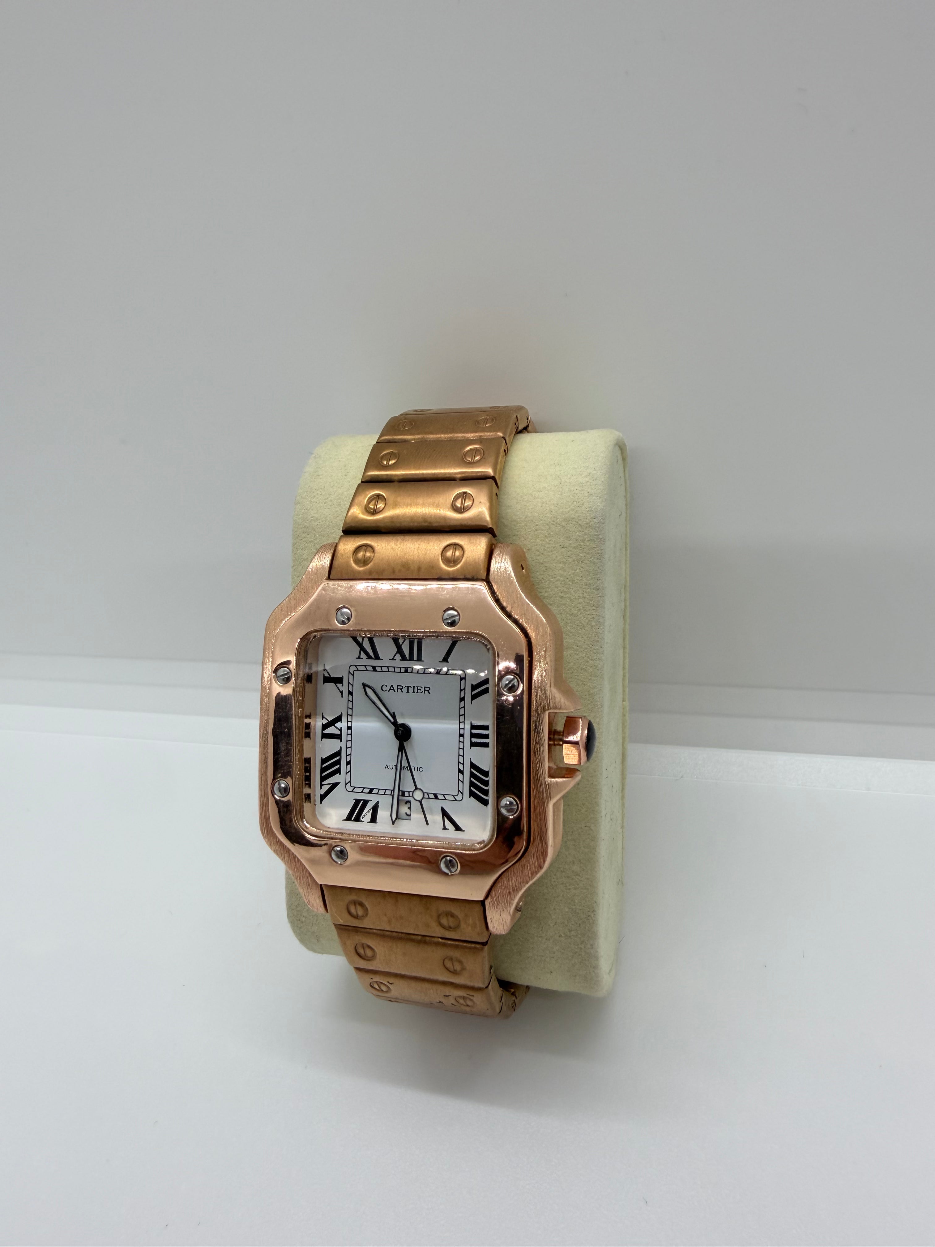RELOJ CARTIER "SANTOS ORO ROSADO"