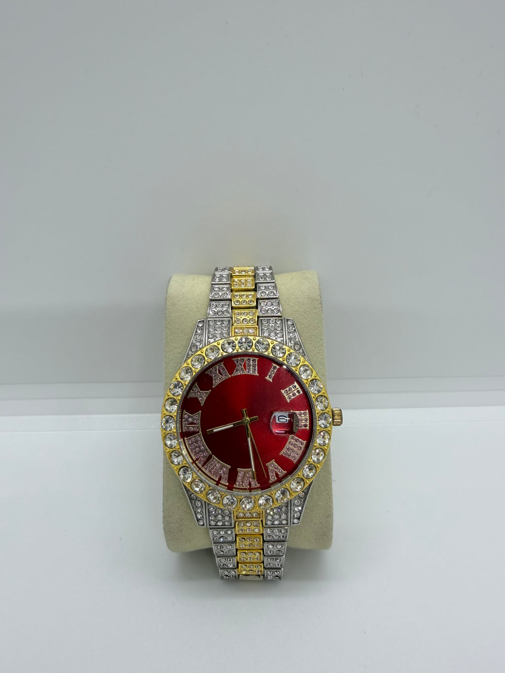 RELOJ SENRUD "ROJO DIAMANTES"