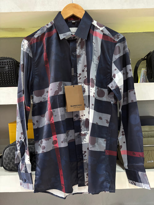 CAMISA BURBERRY "AZUL MARINO MANCHAS"