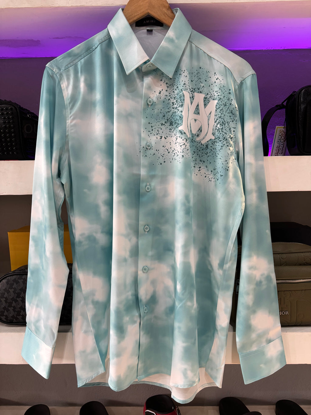 CAMISA AMIRI "AZUL CIELO NUBES"