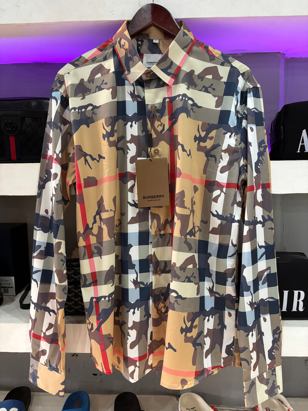 CAMISA BURBERRY "CAMUFLAJE BEIGE"