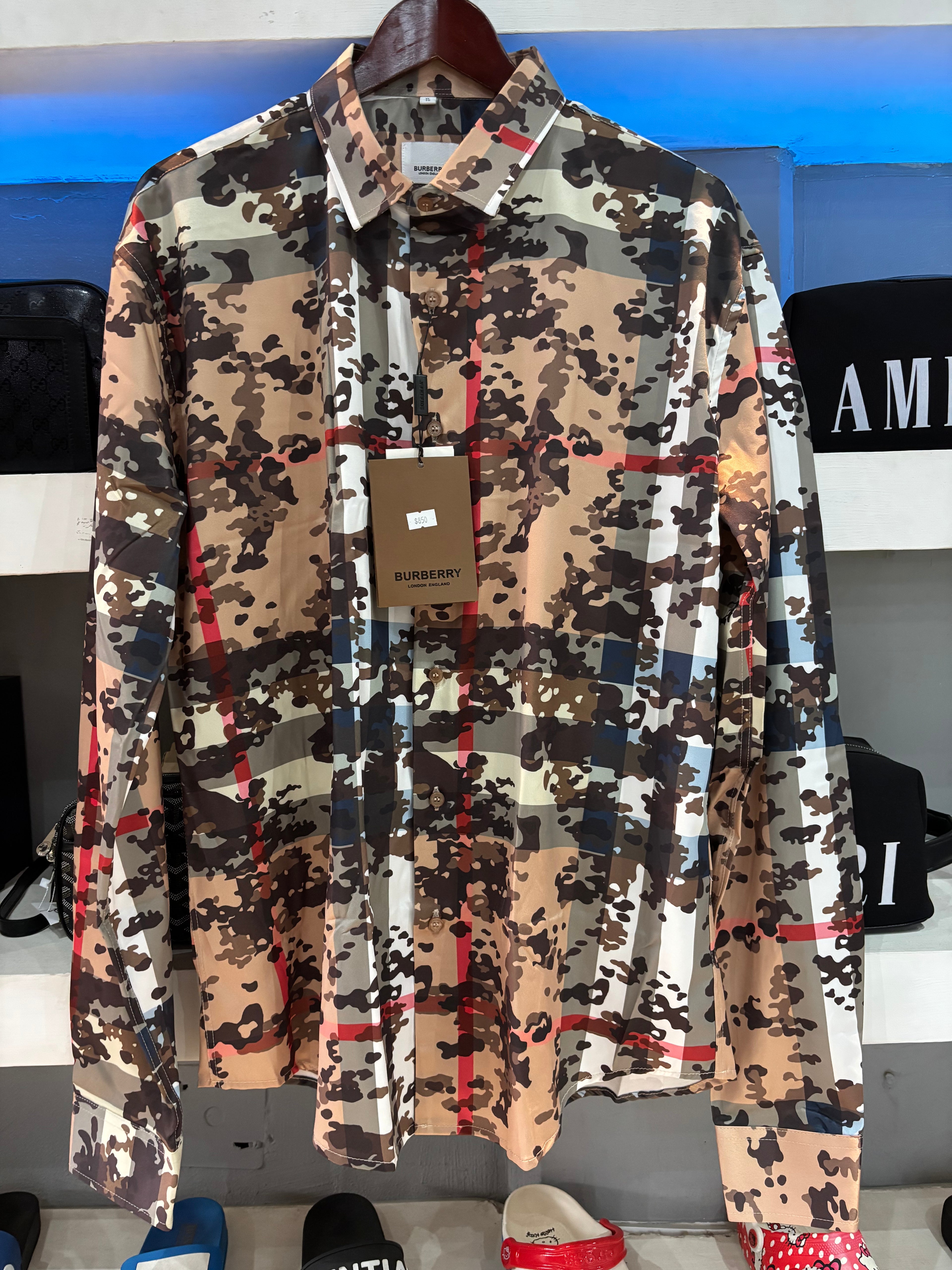 CAMISA BURBERRY "CUADROS CAMUFLAJE"