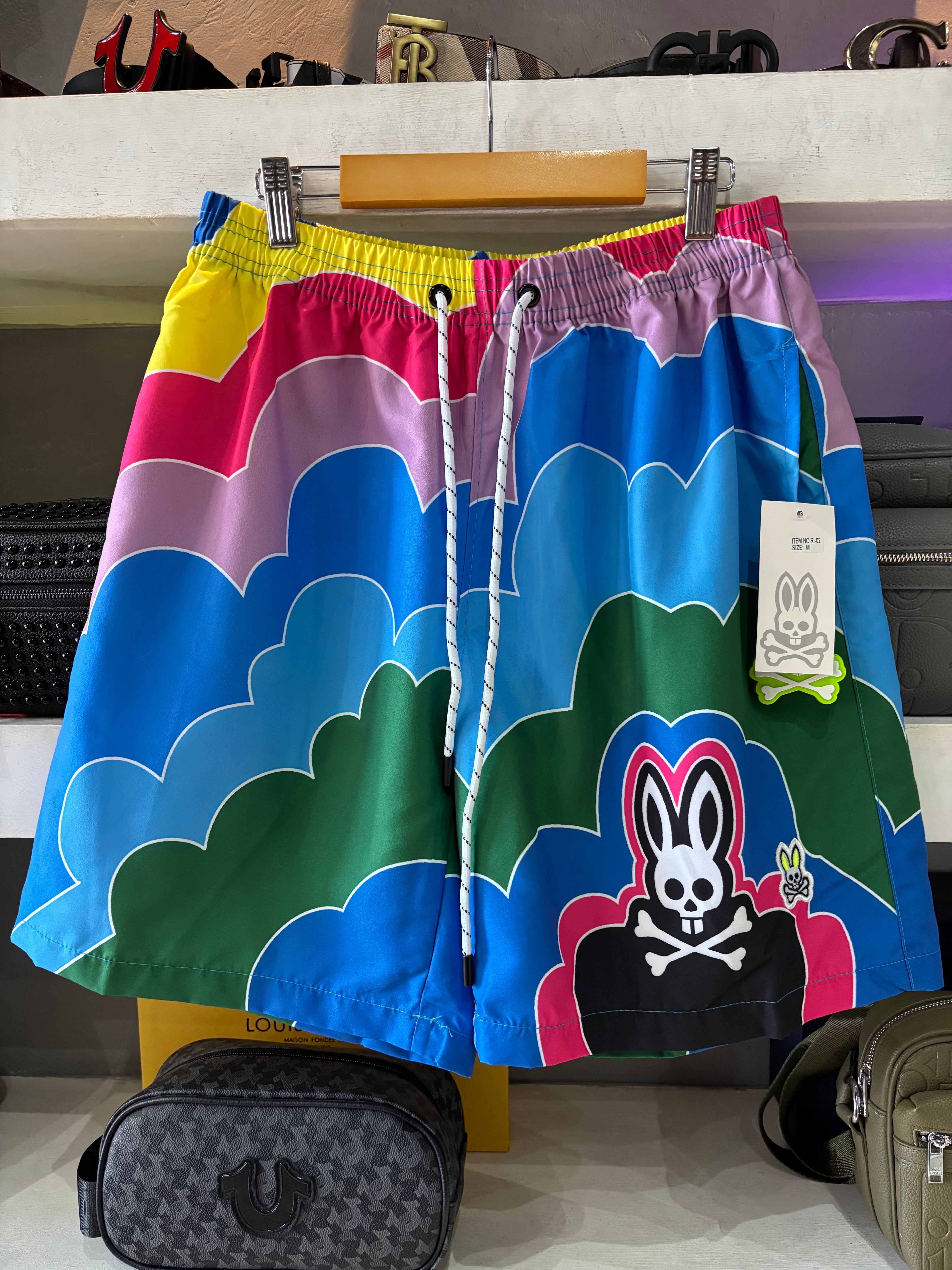 SHORT DE PLAYA PSYCHO BUNNY "ARCOIRIS"
