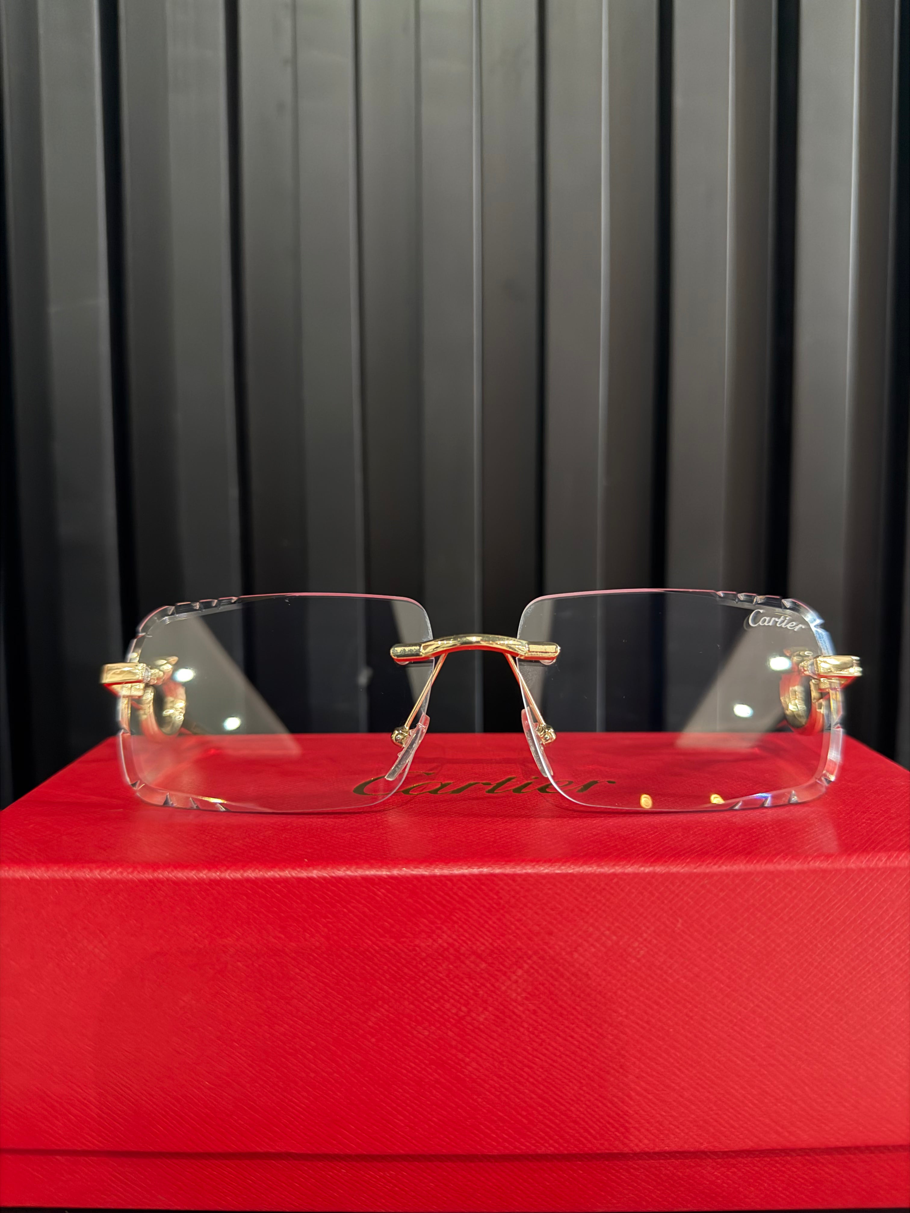 LENTES CARTIER "DORADOS LENTE TRANSPARENTES"