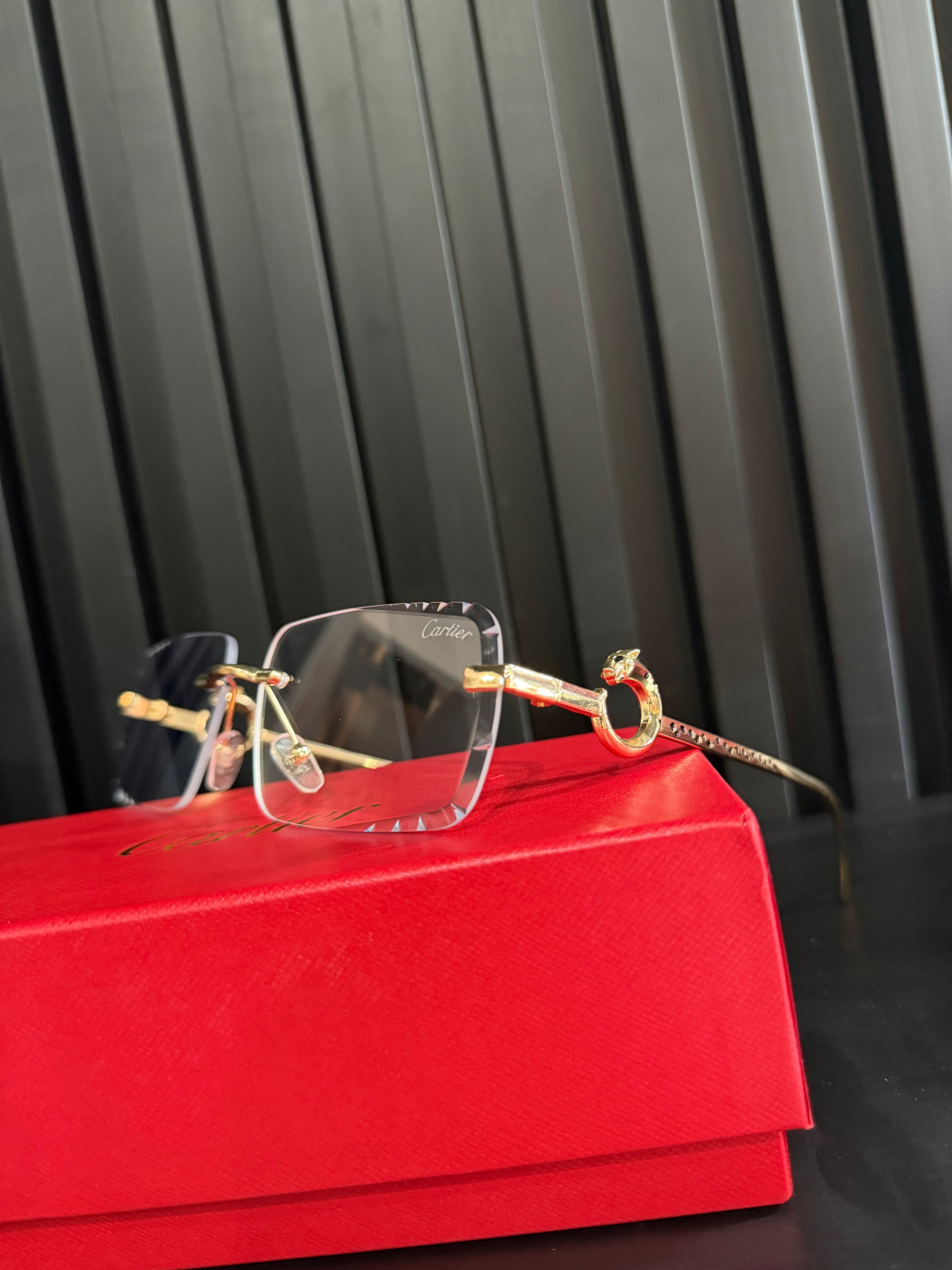 LENTES CARTIER "DORADOS LENTE TRANSPARENTES"