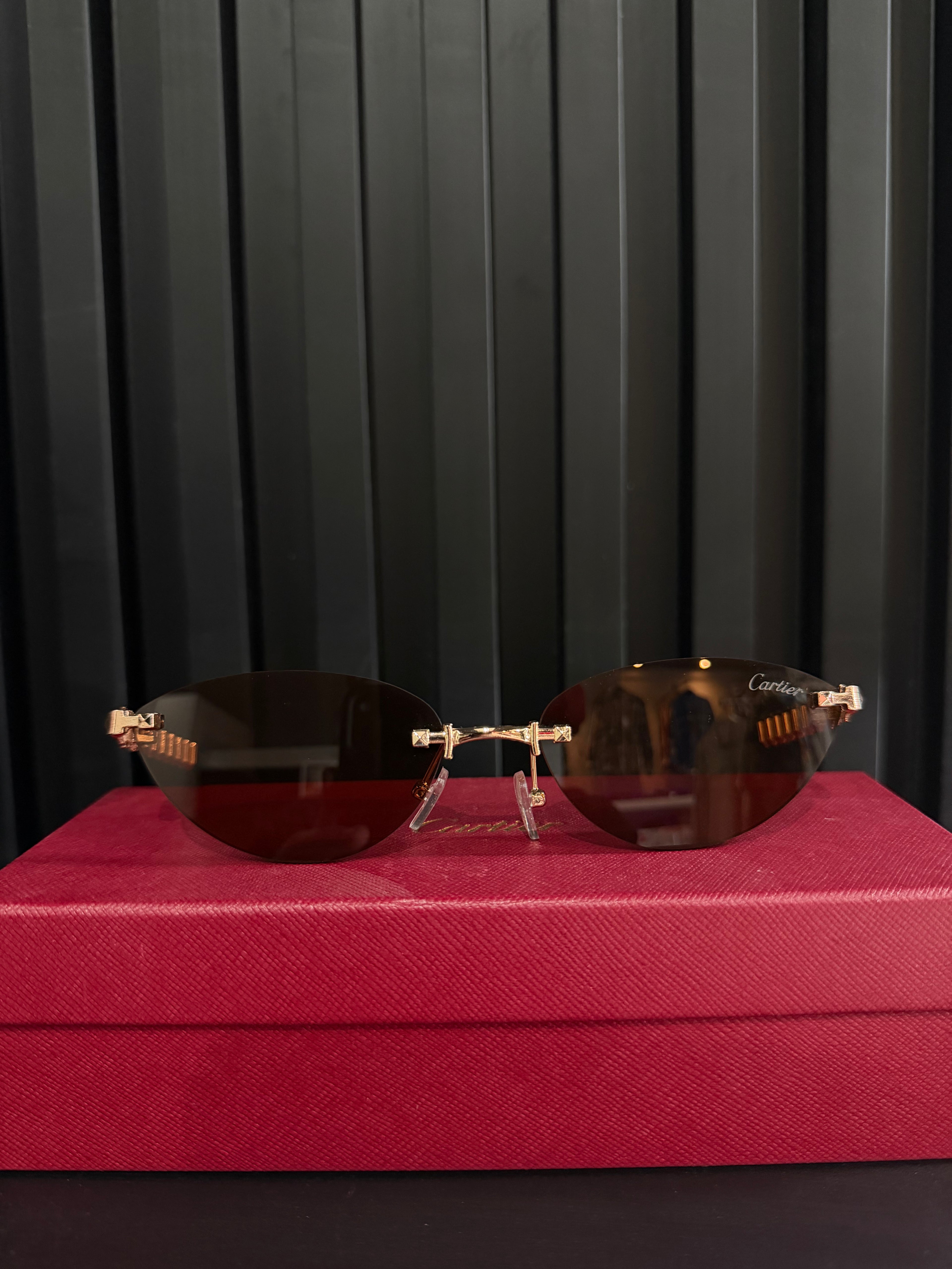 LENTES CARTIER "DORADOS LENTE CAFÉ"