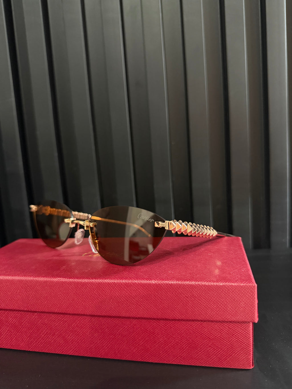 LENTES CARTIER "DORADOS LENTE CAFÉ"