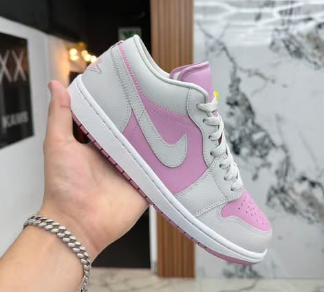 TENIS JORDAN 1 LOW "ORCHID GRIS/ROSA" ORIGINAL