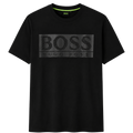 PLAYERA BOSS "NEGRA/GRIS LETRAS BRILLOSAS"