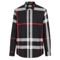 CAMISA BURBERRY "NEGRA CUADROS ROJO/BLANCO"
