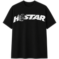 PLAYERA HELLSTAR "NEGRA DESGASTADA LOGO BRILLOSO"