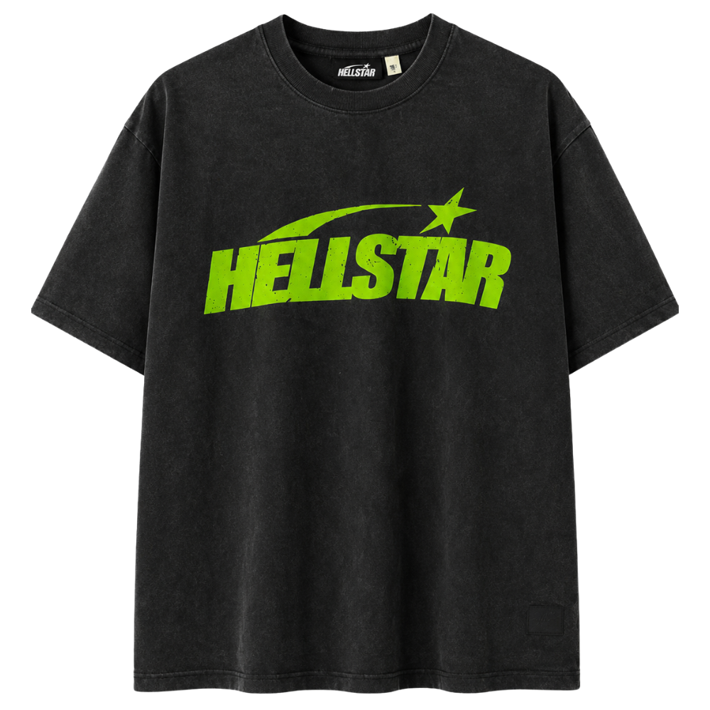 PLAYERA HELLSTAR "NEGRA LETRAS VERDES"