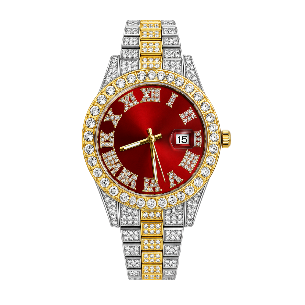 RELOJ SENRUD "ROJO DIAMANTES"