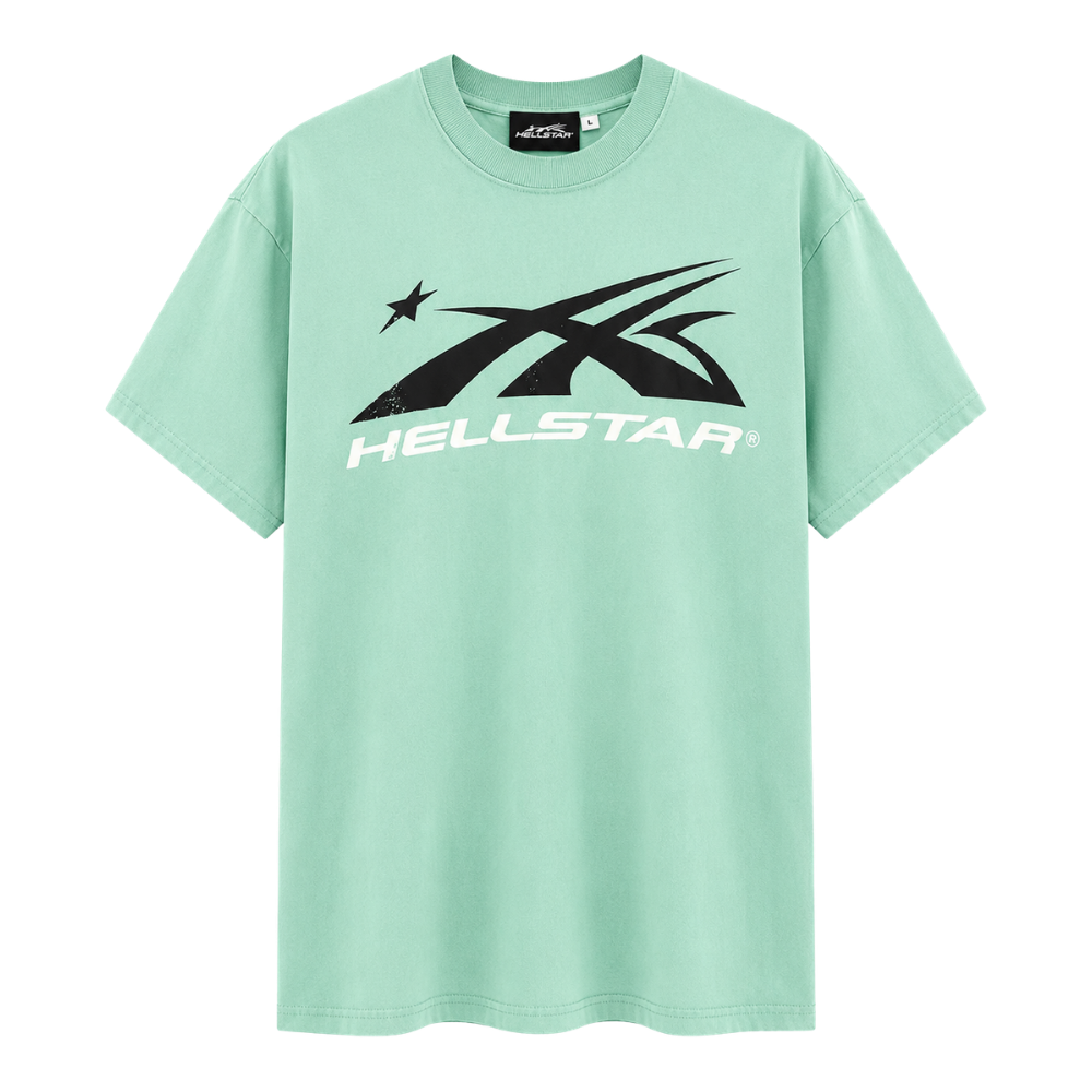 PLAYERA HELLSTAR "VERDE MENTA DESLAVADO"