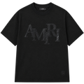 PLAYERA AMIRI "NEGRA LETRAS DE CUERO"