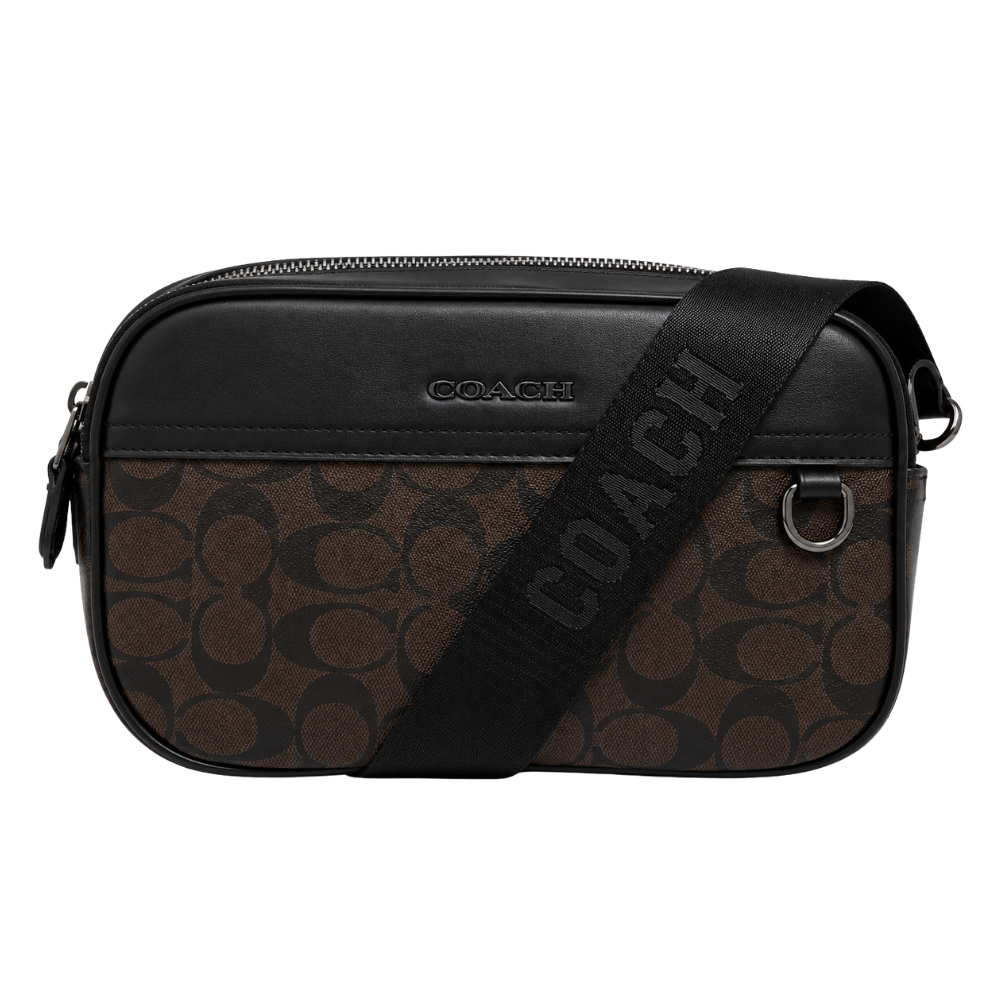 CANGURERA COACH "MONOGRAMA CAFE/NEGRO"