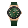 RELOJ HUBLOT "CLASICO FUSION VERDE/ORO ROSADO"